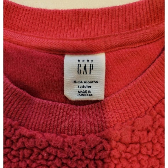 Baby Gap sherpa Sweatshirt sz 2T pink - Picture 3 of 3